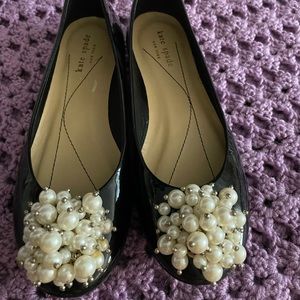 Kate Spade Black With Pearls Flat Shoes ♠️